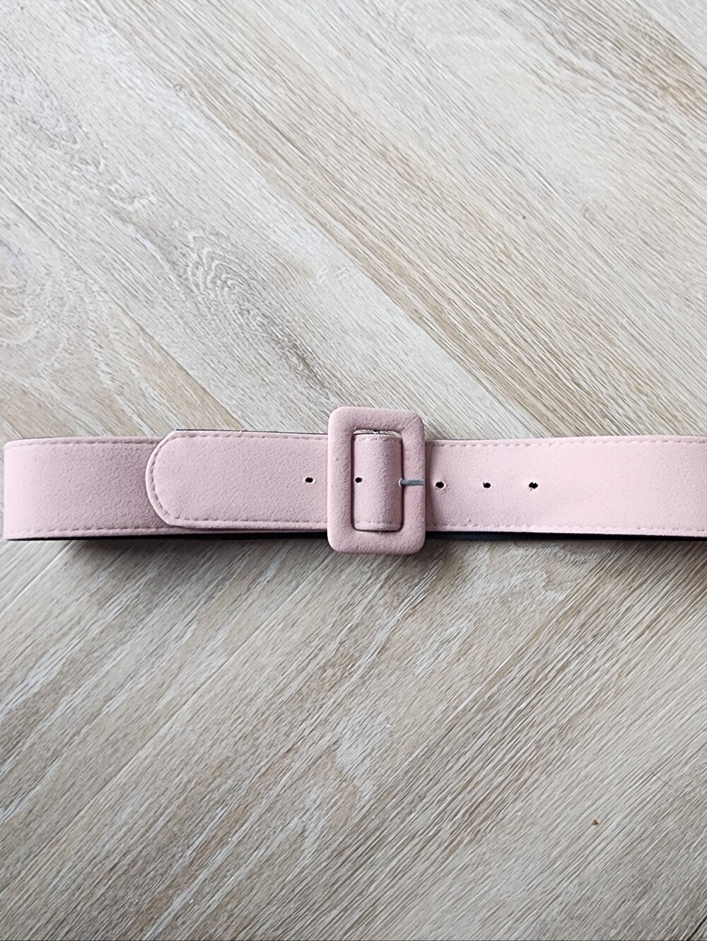 Adorable Blush Pink Wide Waist Belt • Square Buckle